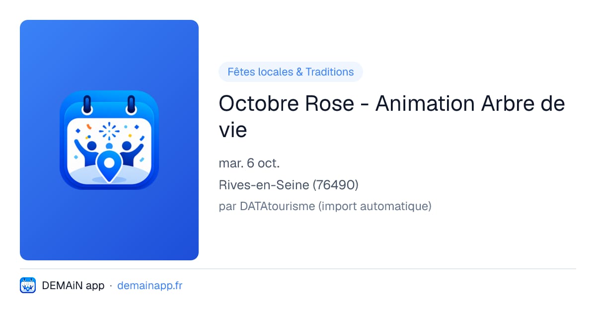 Octobre Rose - Animation Arbre de vie — Rives-en-Seine