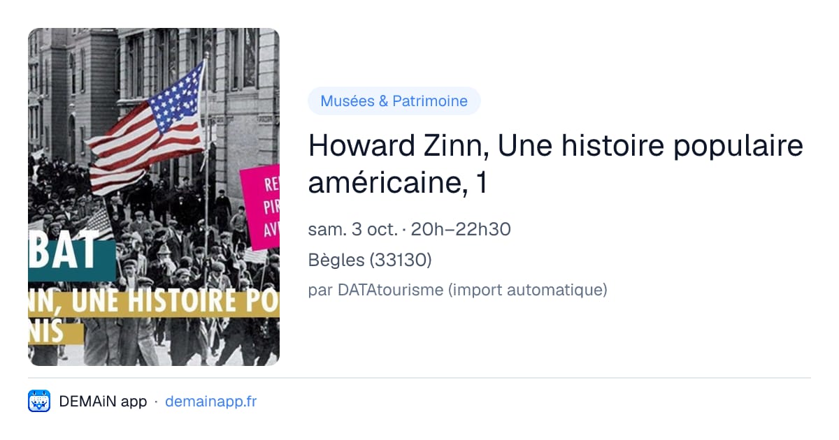 Howard Zinn, Une histoire populaire américaine, 1 — Bègles