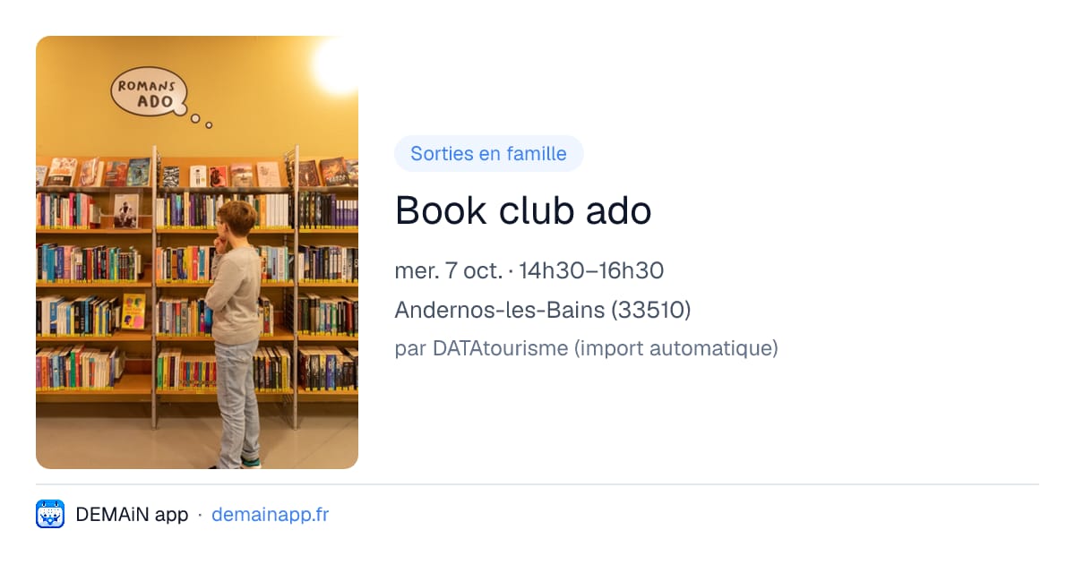 Book club ado — Andernos-les-Bains