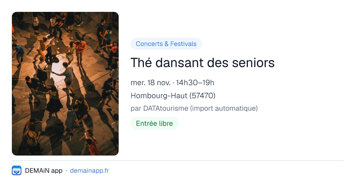 Thé dansant des seniors — Hombourg-Haut