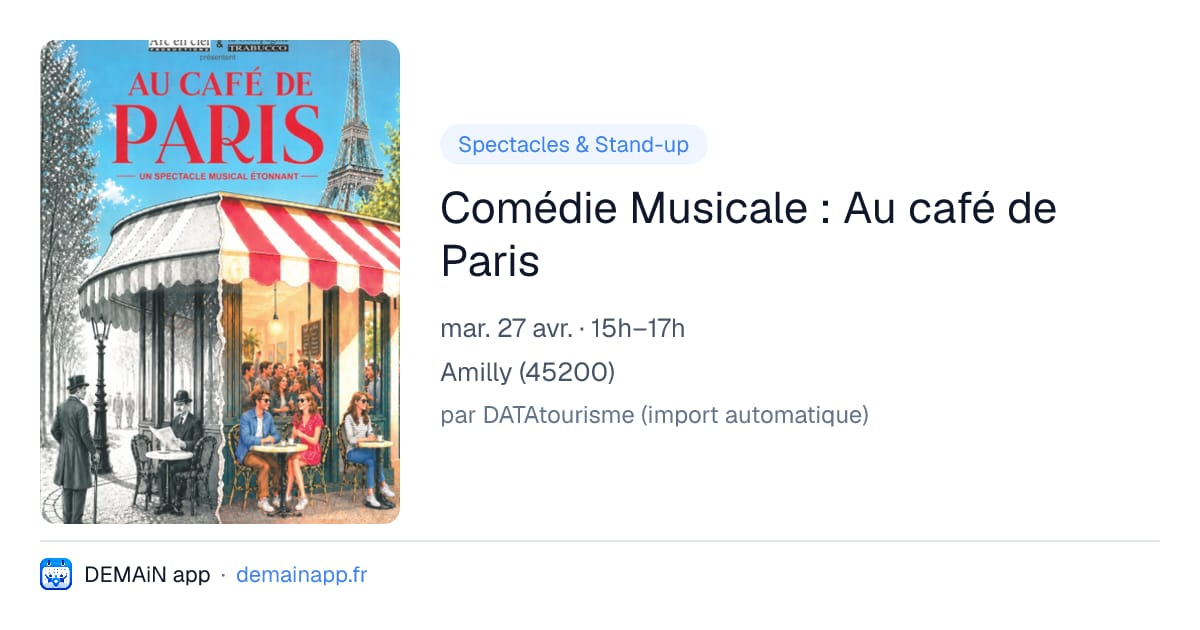 Comédie Musicale : Au café de Paris — Amilly