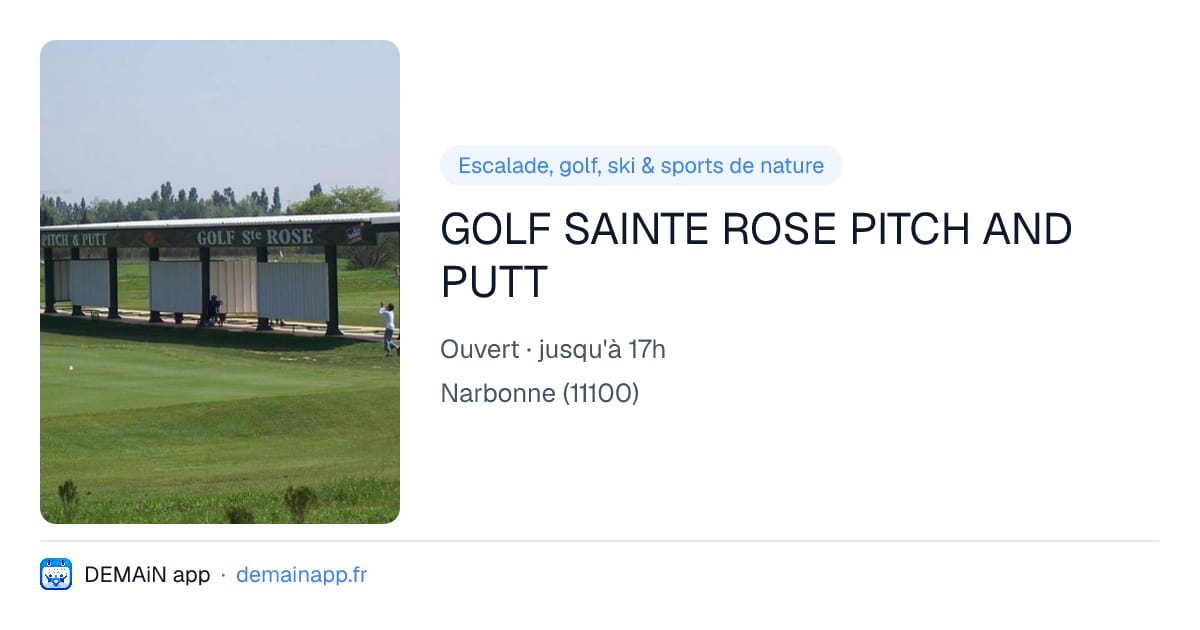 GOLF SAINTE ROSE PITCH AND PUTT — Narbonne