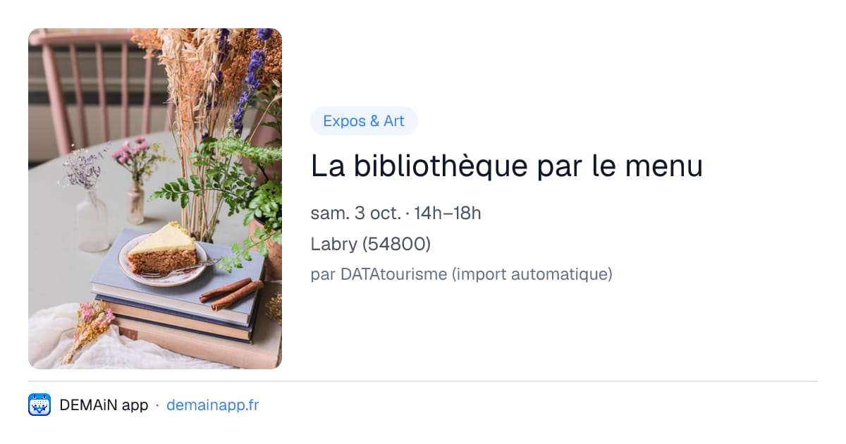 La bibliothèque par le menu — Labry