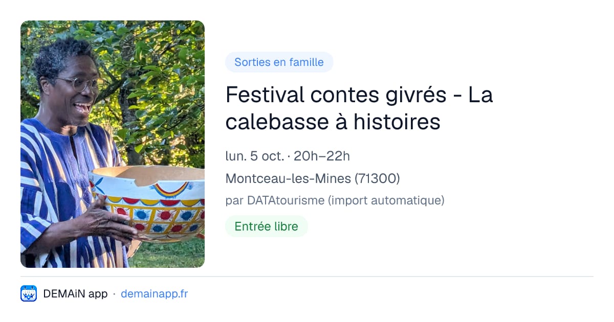 Festival contes givrés - La calebasse à histoires — Montceau-les-Mines