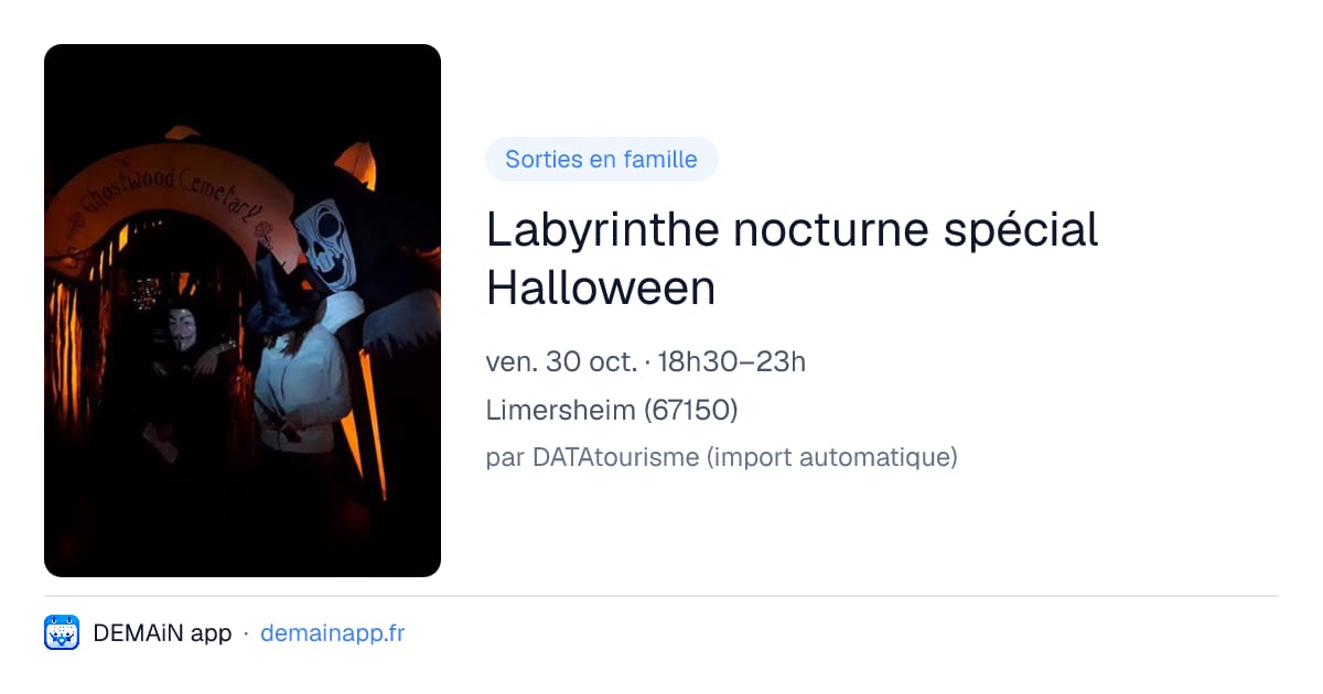 Labyrinthe nocturne spécial Halloween — Limersheim