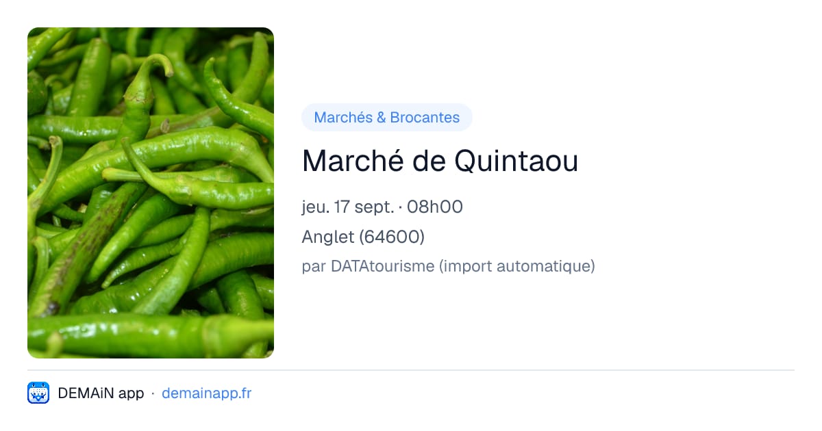 Marché de Quintaou — Anglet