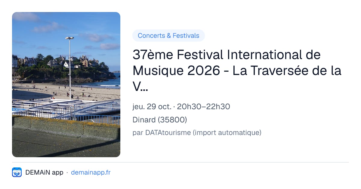 37ème Festival International de Musique 2026 - La Traversée de la Viole — Dinard