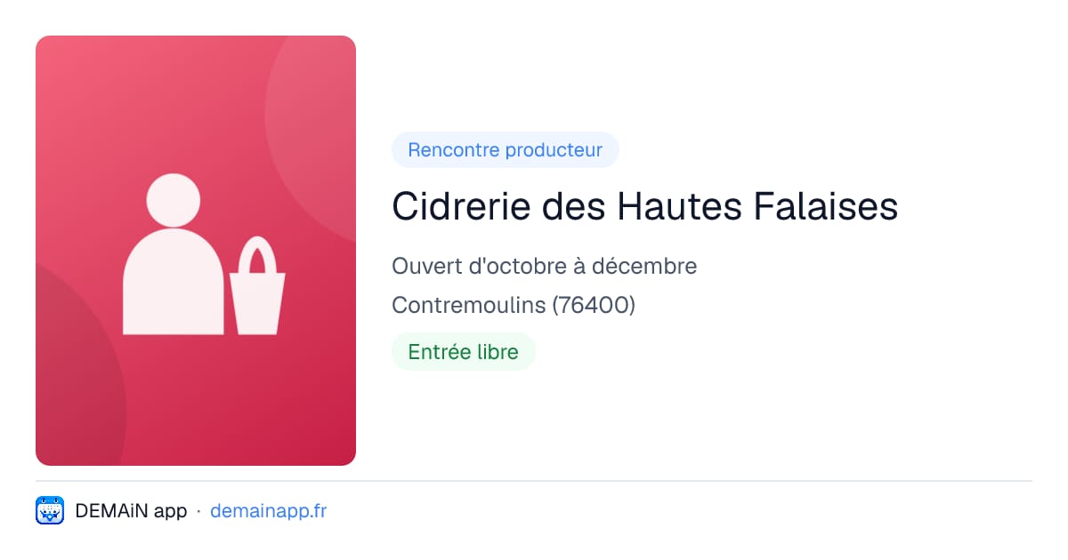 Cidrerie des Hautes Falaises — Contremoulins