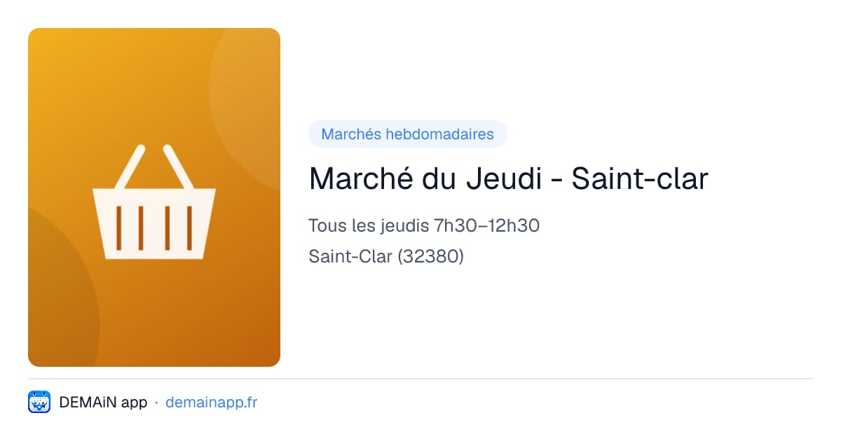 Marché du Jeudi - Saint-clar — Saint-Clar