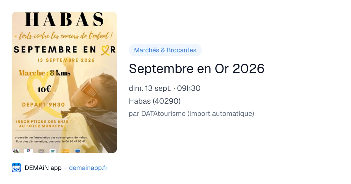 Septembre en Or 2026 — Habas