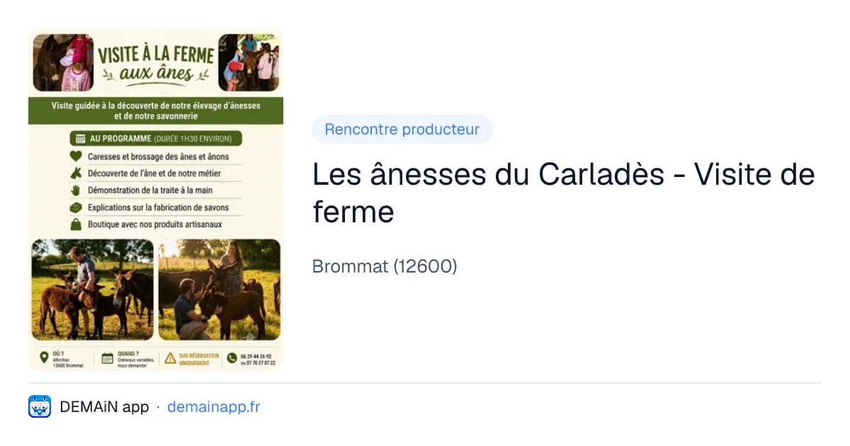 Les ânesses du Carladès - Visite de ferme — Brommat