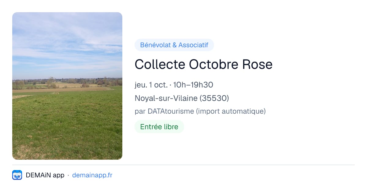 Collecte Octobre Rose — Noyal-sur-Vilaine