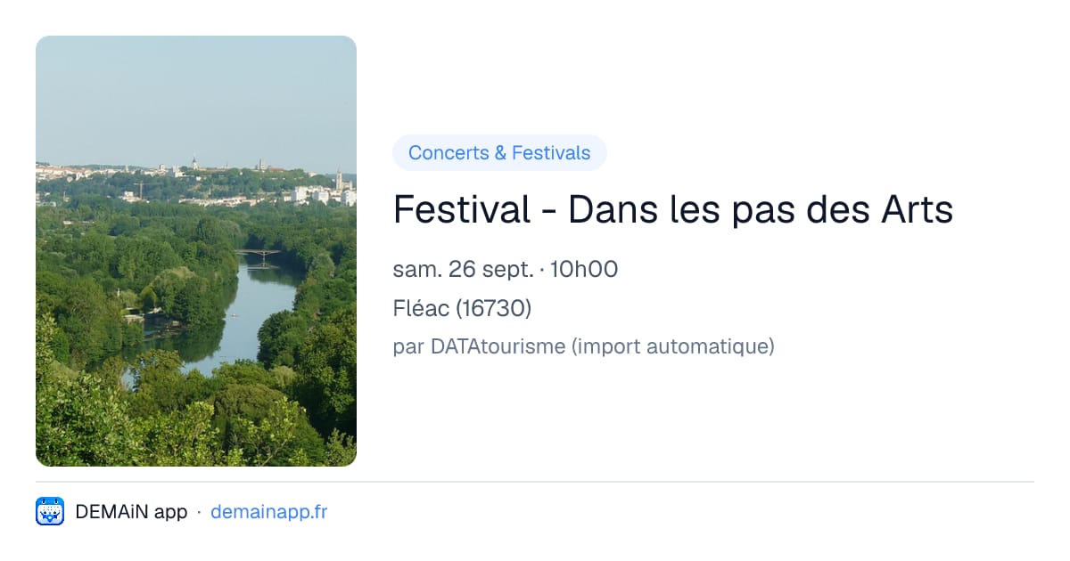Festival - Dans les pas des Arts — Fléac