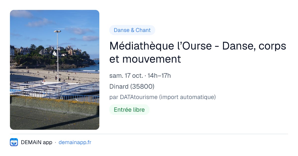 Médiathèque l’Ourse - Danse, corps et mouvement — Dinard