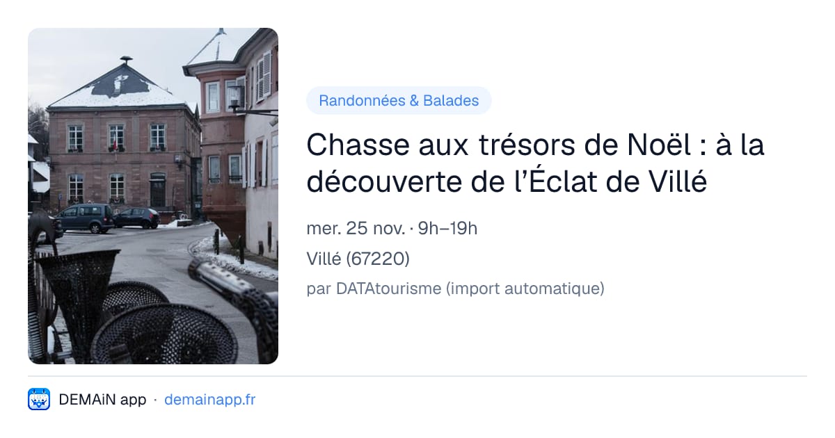 Chasse aux trésors de Noël : à la découverte de l’Éclat de Villé — Villé