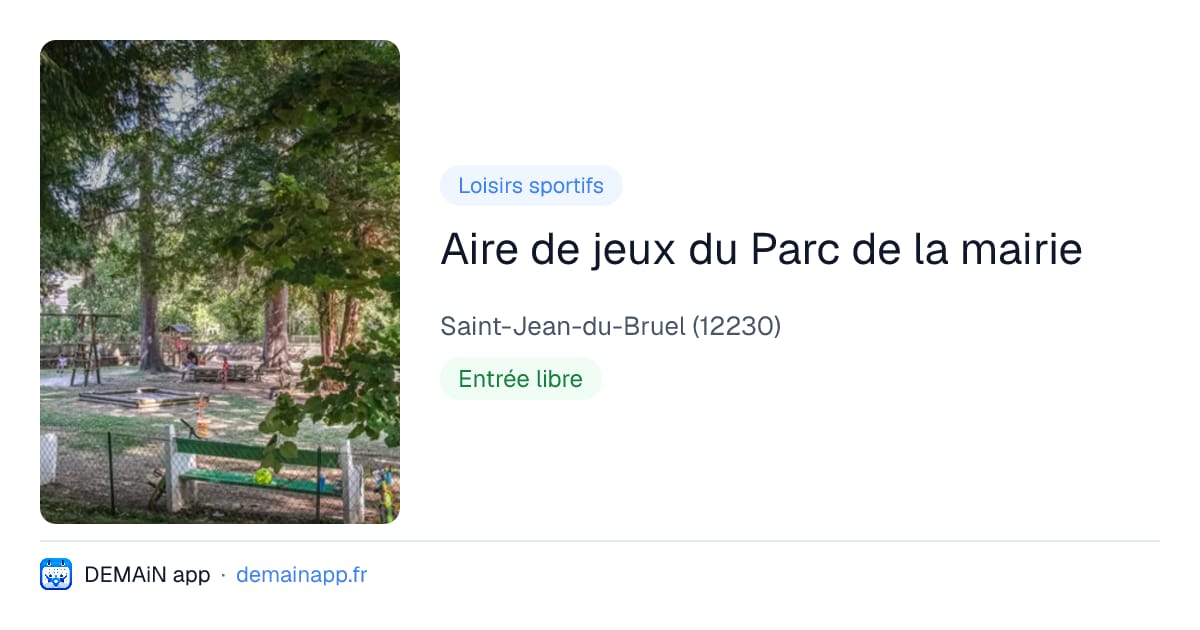 Aire de jeux du Parc de la mairie — Saint-Jean-du-Bruel