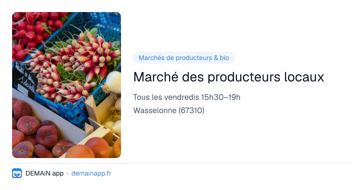 Marché des producteurs locaux — Wasselonne
