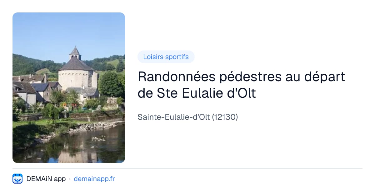 Randonnées pédestres au départ de Ste Eulalie d'Olt — Sainte-Eulalie-d'Olt