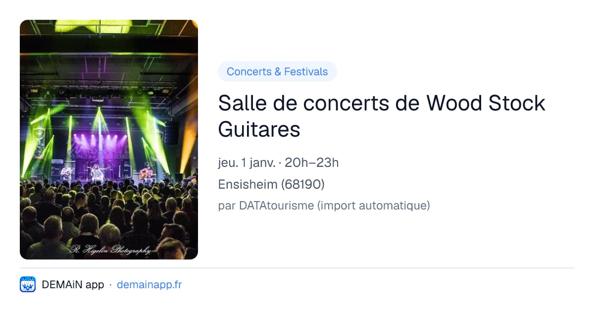 Salle de concerts de Wood Stock Guitares — Ensisheim