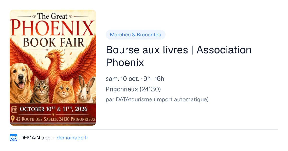 Bourse aux livres | Association Phoenix — Prigonrieux
