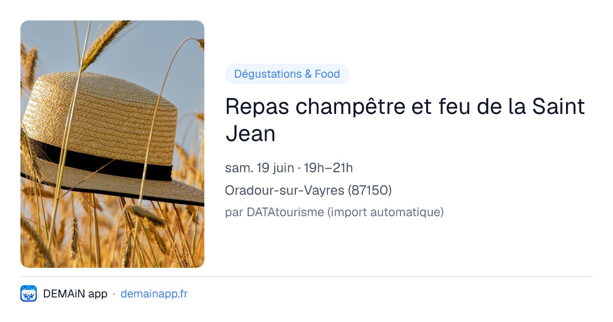 Repas champêtre et feu de la Saint Jean — Oradour-sur-Vayres