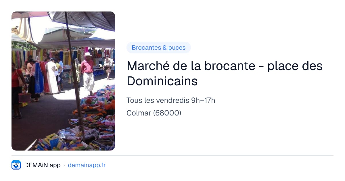 Marché de la brocante - place des Dominicains — Colmar