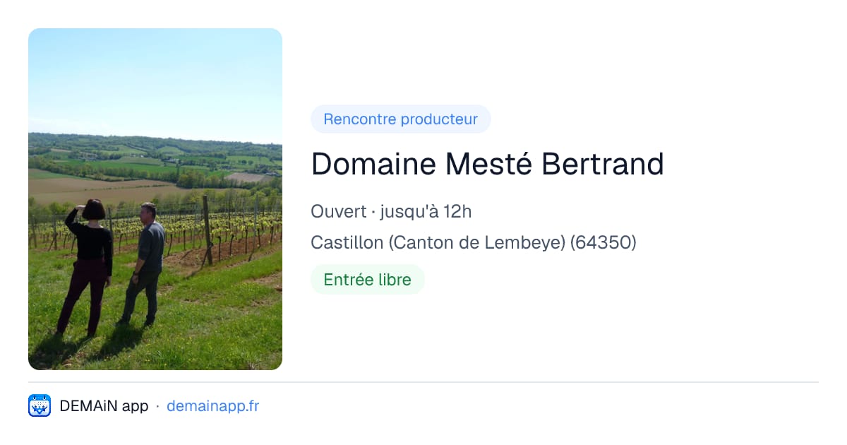 Domaine Mesté Bertrand — Castillon (Canton de Lembeye)