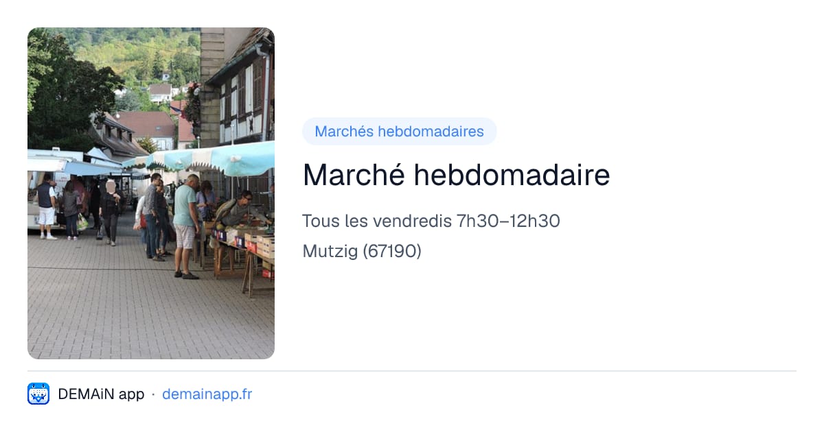 Marché hebdomadaire — Mutzig