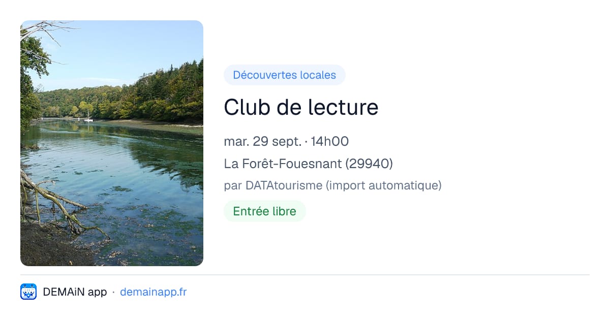 Club de lecture — La Forêt-Fouesnant