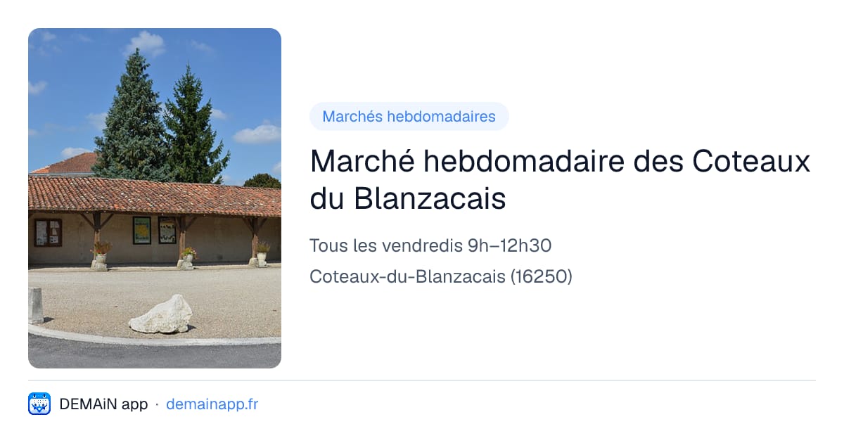 Marché hebdomadaire des Coteaux du Blanzacais — Coteaux-du-Blanzacais