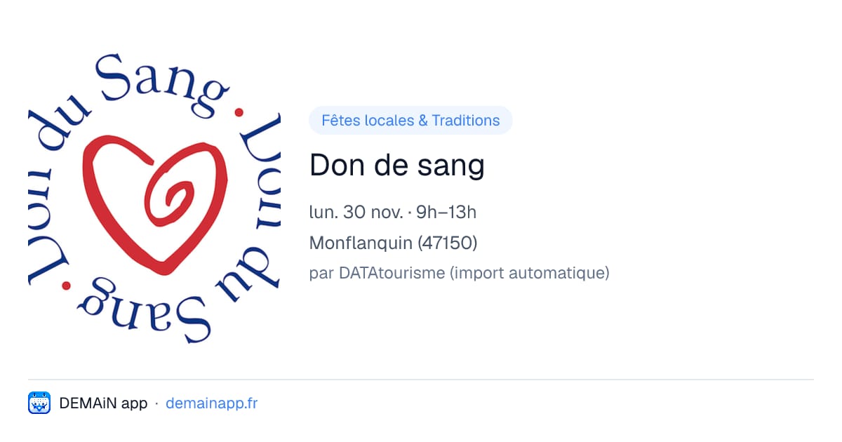 Don de sang — Monflanquin