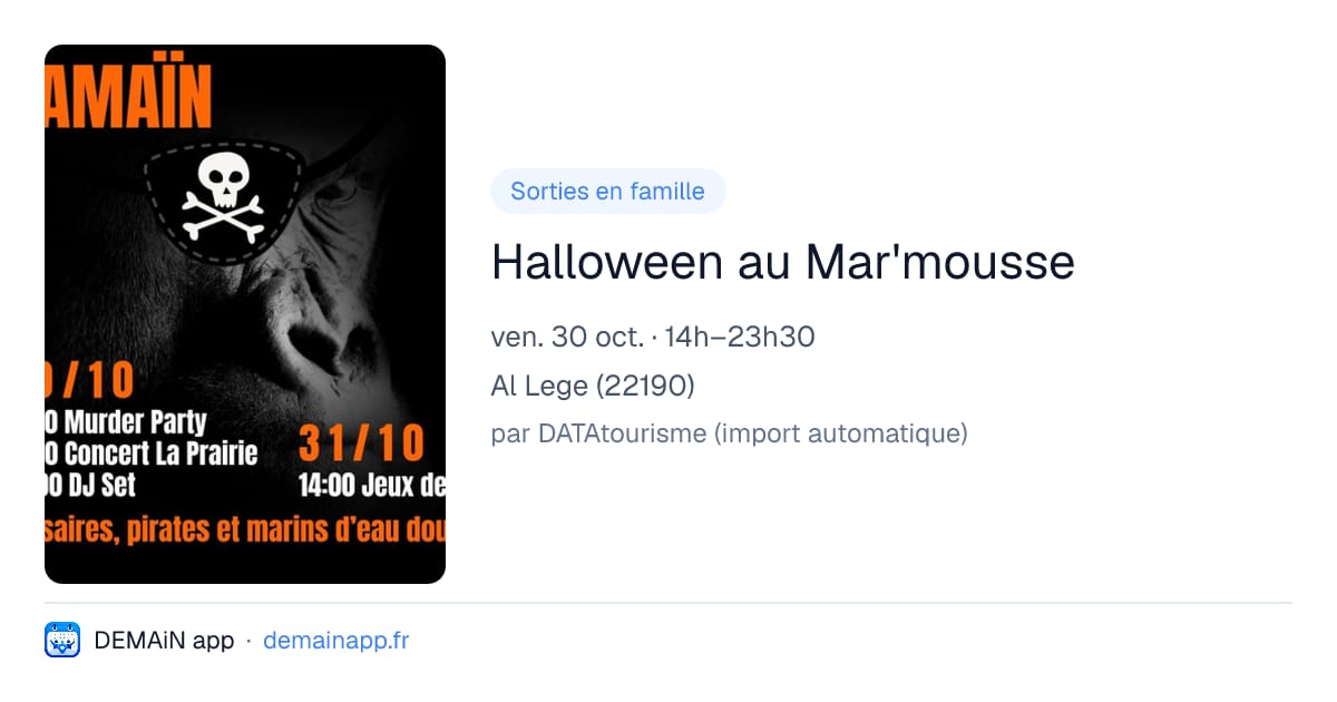 Halloween au Mar'mousse — Al Lege