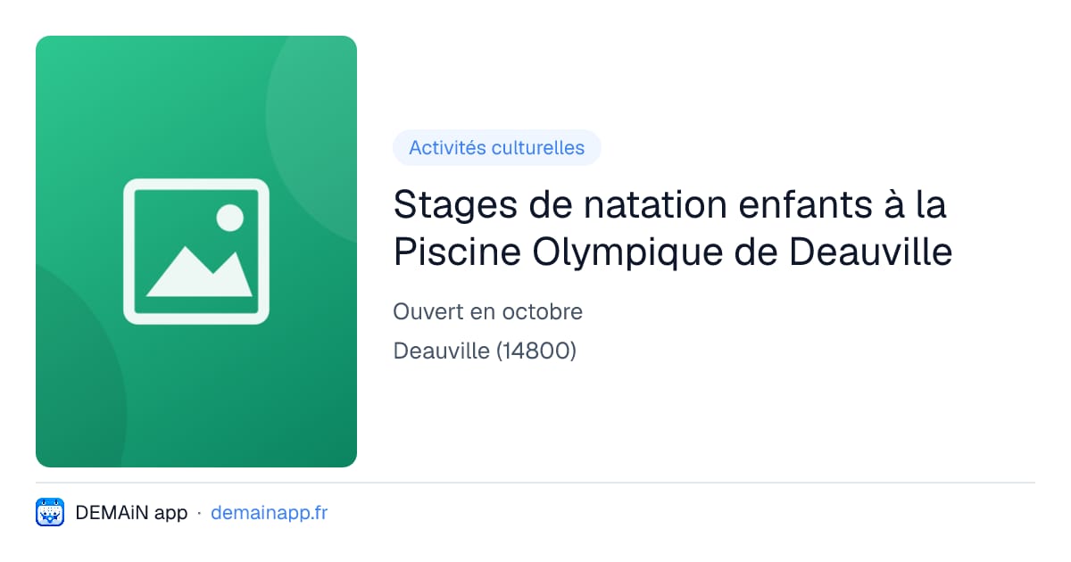 Stages de natation enfants à la Piscine Olympique de Deauville — Deauville