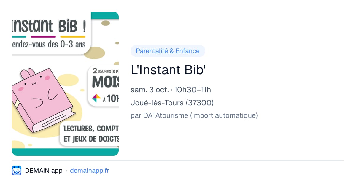 L'Instant Bib' — Joué-lès-Tours