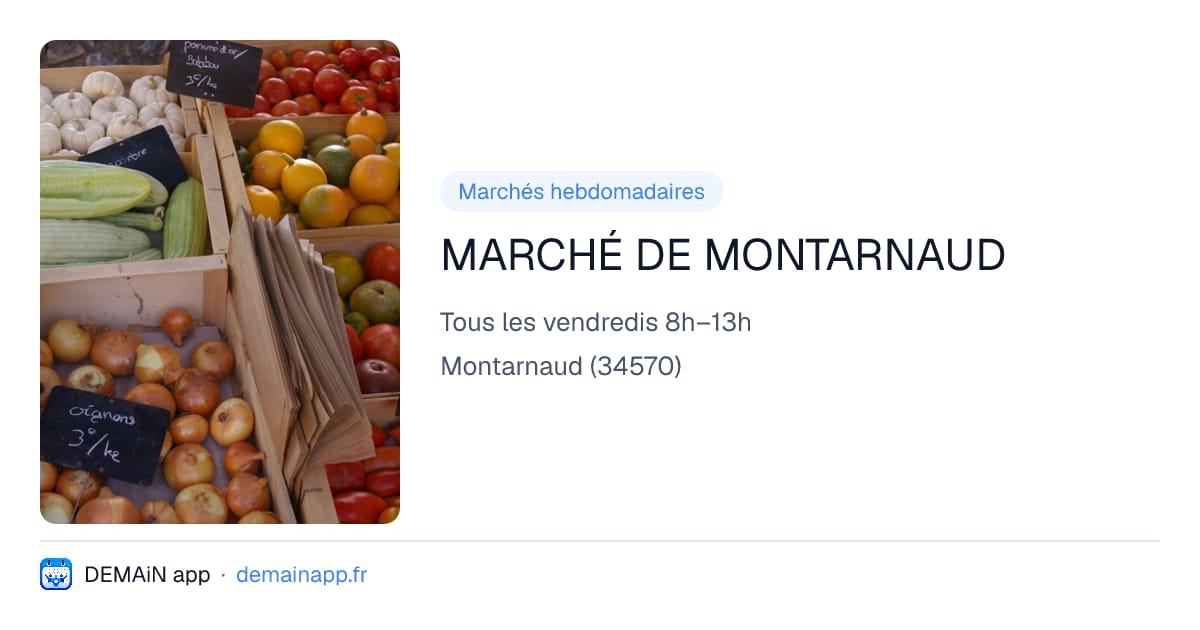 MARCHÉ DE MONTARNAUD — Montarnaud