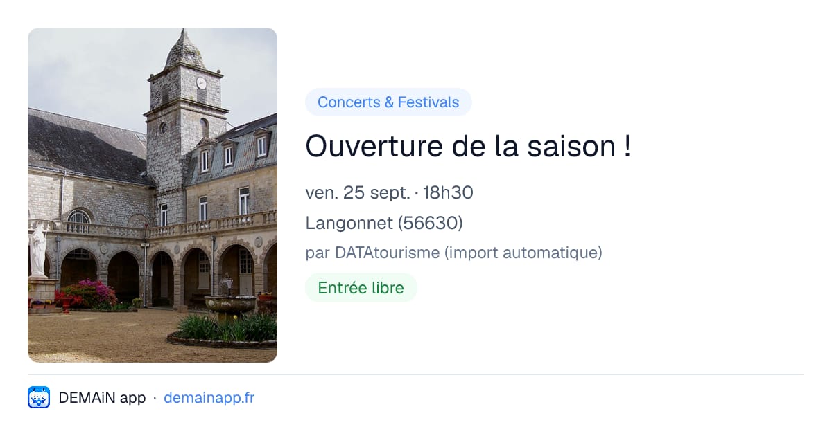 Ouverture de la saison ! — Langonnet