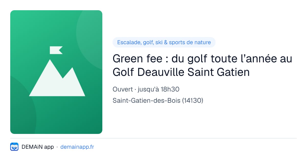 Green fee : du golf toute l’année au Golf Deauville Saint Gatien — Saint-Gatien-des-Bois