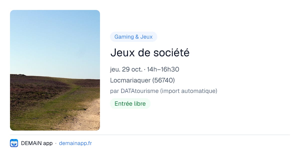 Jeux de société — Locmariaquer
