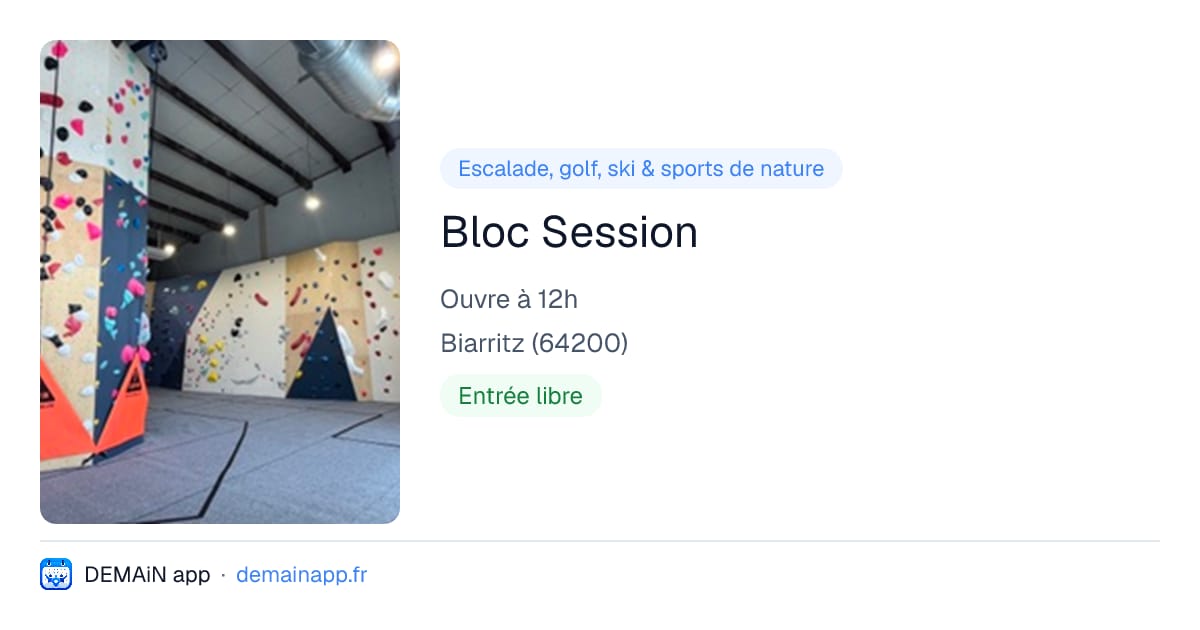 Bloc Session — Biarritz