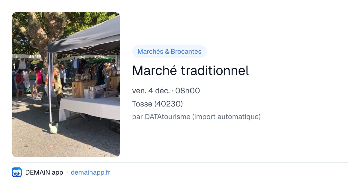 Marché traditionnel — Tosse