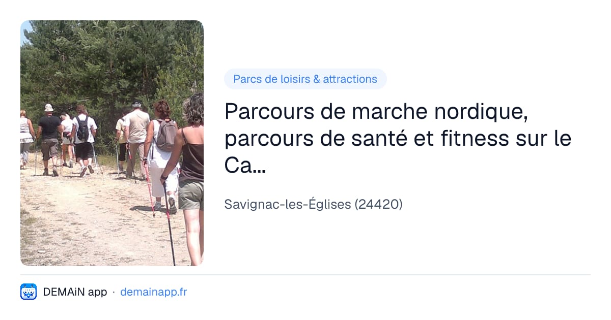 Parcours de marche nordique, parcours de santé et fitness sur le Causse de l'Isle — Savignac-les-Églises