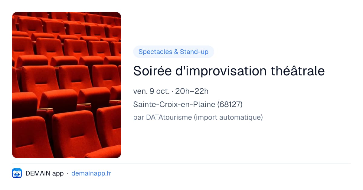 Soirée d'improvisation théâtrale — Sainte-Croix-en-Plaine