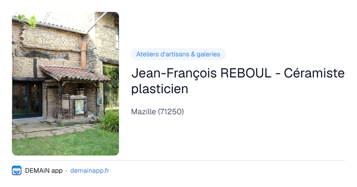 Jean-François REBOUL - Céramiste plasticien — Mazille