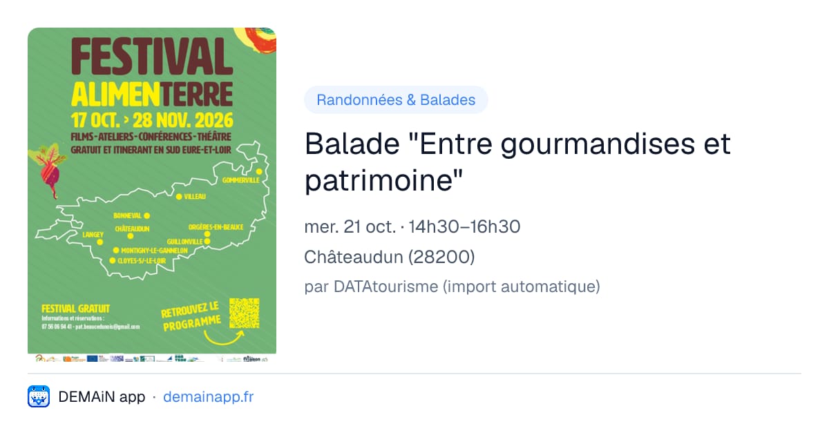 Balade "Entre gourmandises et patrimoine" — Châteaudun