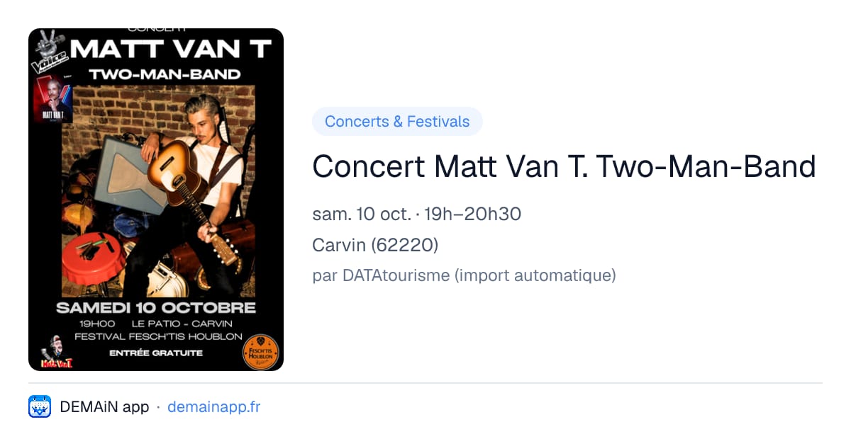 Concert Matt Van T. Two-Man-Band — Carvin