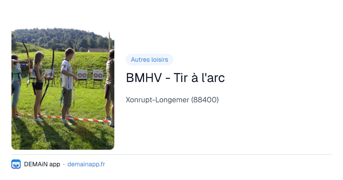 BMHV - Tir à l'arc — Xonrupt-Longemer