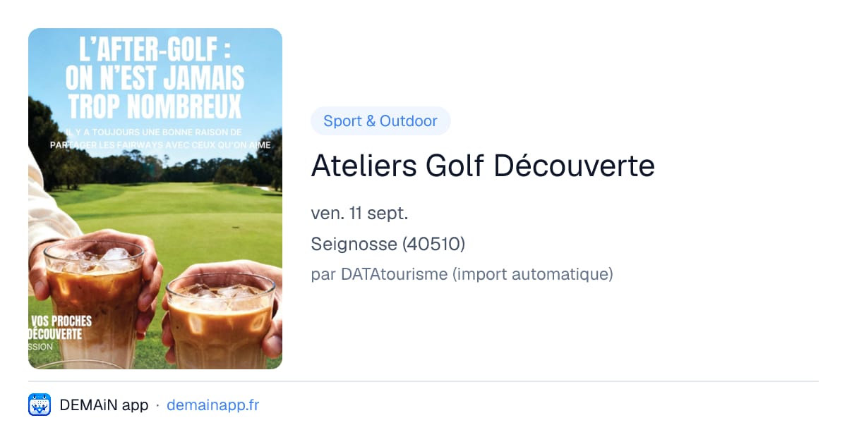 Ateliers Golf Découverte — Seignosse
