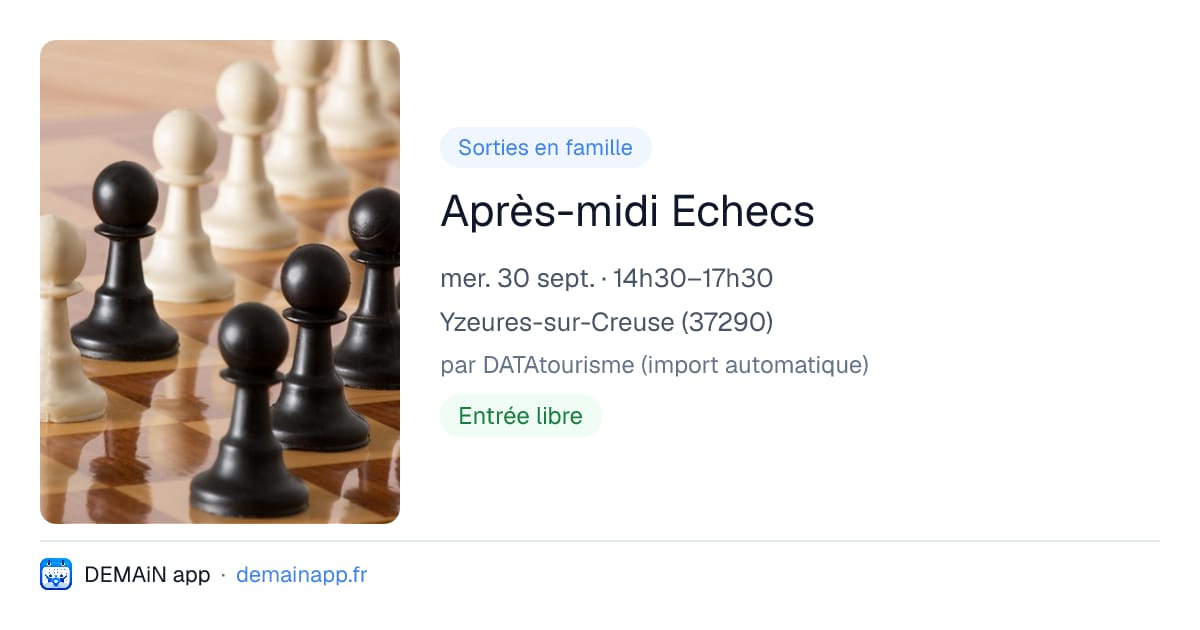 Après-midi Echecs — Yzeures-sur-Creuse