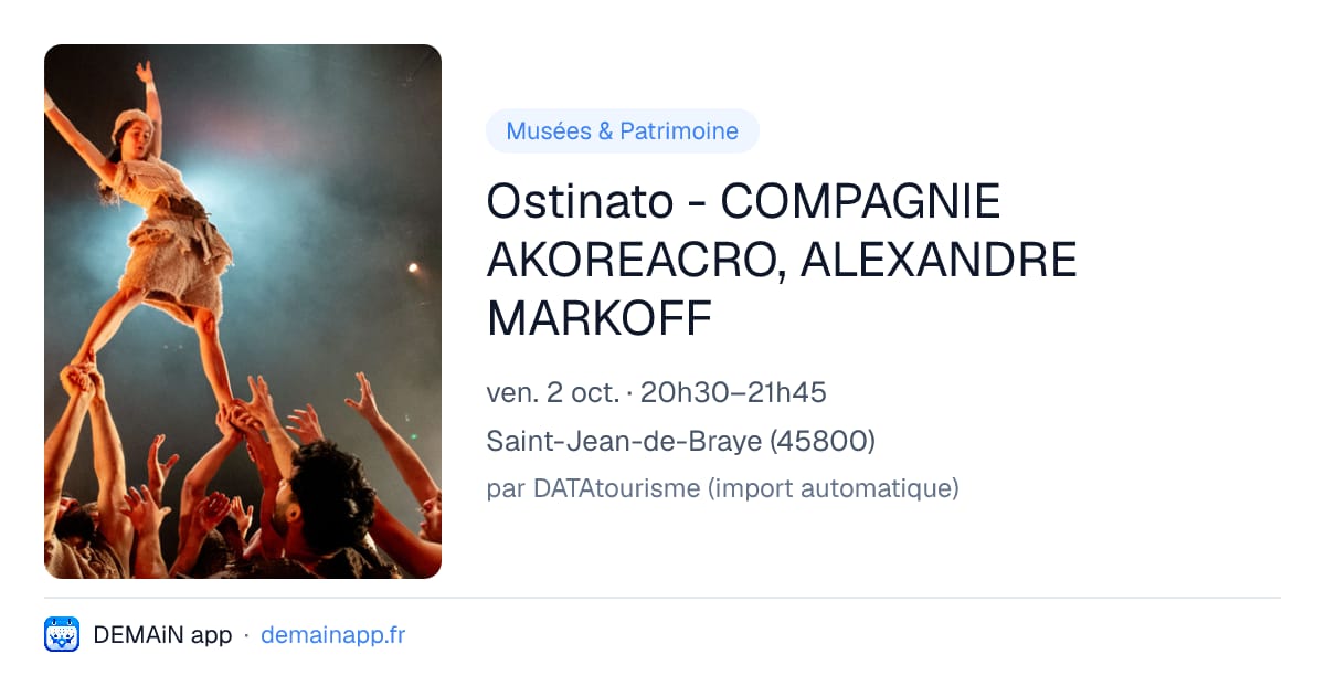 Ostinato - COMPAGNIE AKOREACRO, ALEXANDRE MARKOFF — Saint-Jean-de-Braye