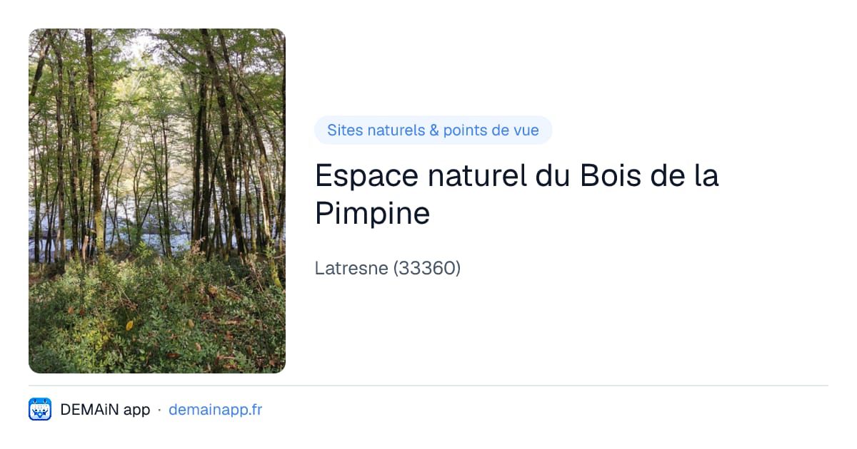Espace naturel du Bois de la Pimpine — Latresne